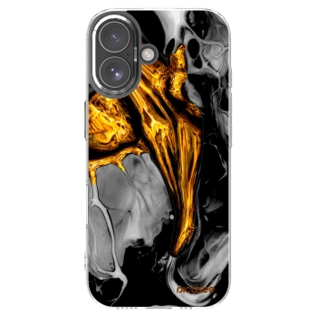 Picasee silikonowe przeźroczyste etui na Apple iPhone 17 - Black Gold