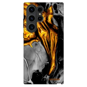 Picasee Fashion Case na Samsung Galaxy S23 Ultra 5G - Black Gold