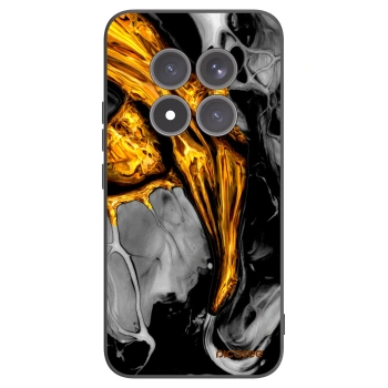 Picasee silikonowe czarne etui na Xiaomi Redmi Note 15 Pro+ - Black Gold