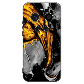 Picasee silikonowe czarne etui na Xiaomi 17 Ultra - Black Gold