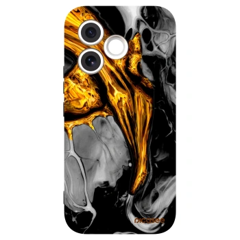 Picasee silikonowe czarne etui na Honor 600 Lite - Black Gold