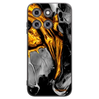 Picasee silikonowe czarne etui na Motorola Moto G77 - Black Gold