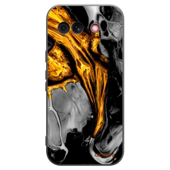 Picasee silikonowe czarne etui na Google Pixel 10a - Black Gold