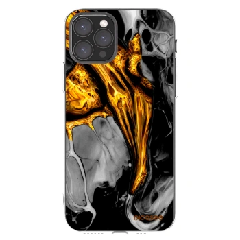 Picasee silikonowe przeźroczyste etui na Apple iPhone 11 Pro - Black Gold