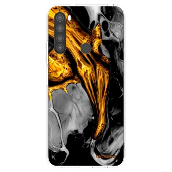 Picasee silikonowe przeźroczyste etui na Xiaomi Redmi Note 8 - Black Gold