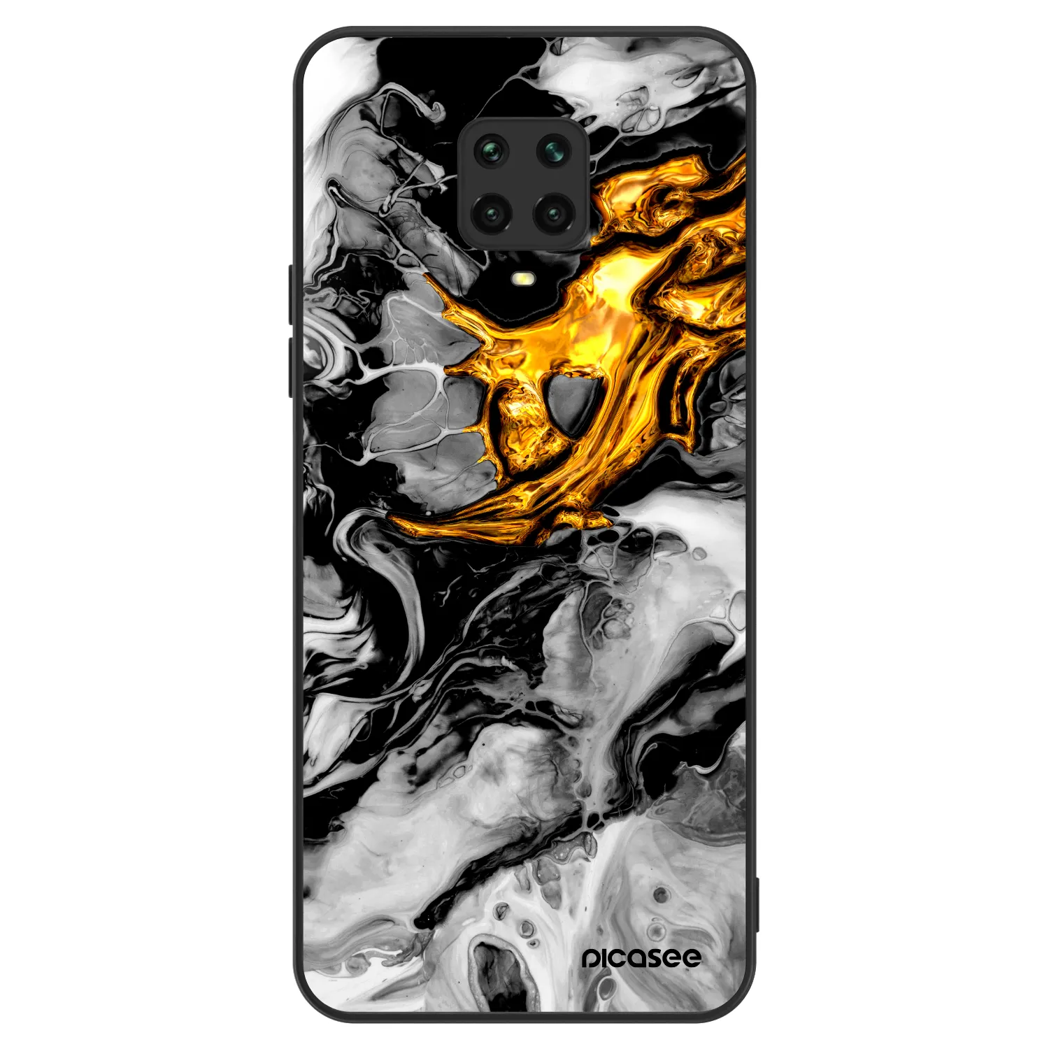 Picasee ULTIMATE CASE na Xiaomi Redmi Note 9 Pro - Black Gold 2
