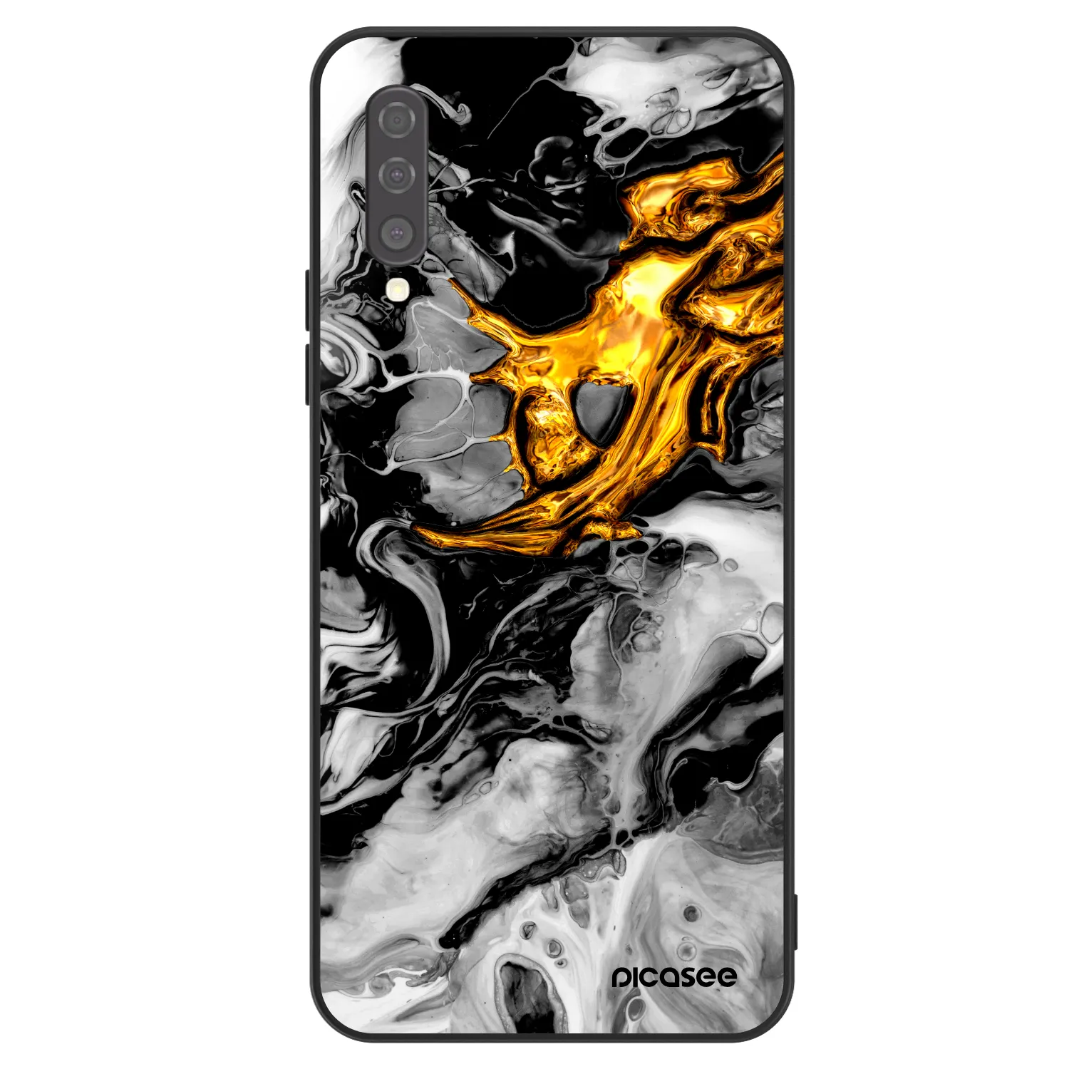 Picasee ULTIMATE CASE na Samsung Galaxy A50 A505F - Black Gold 2