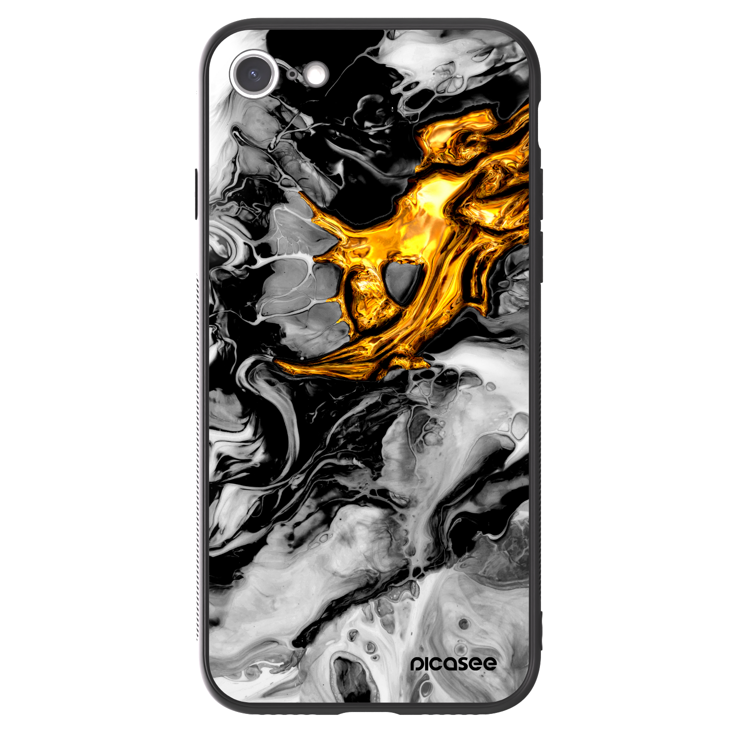 Picasee ULTIMATE CASE na Apple iPhone 8 - Black Gold 2