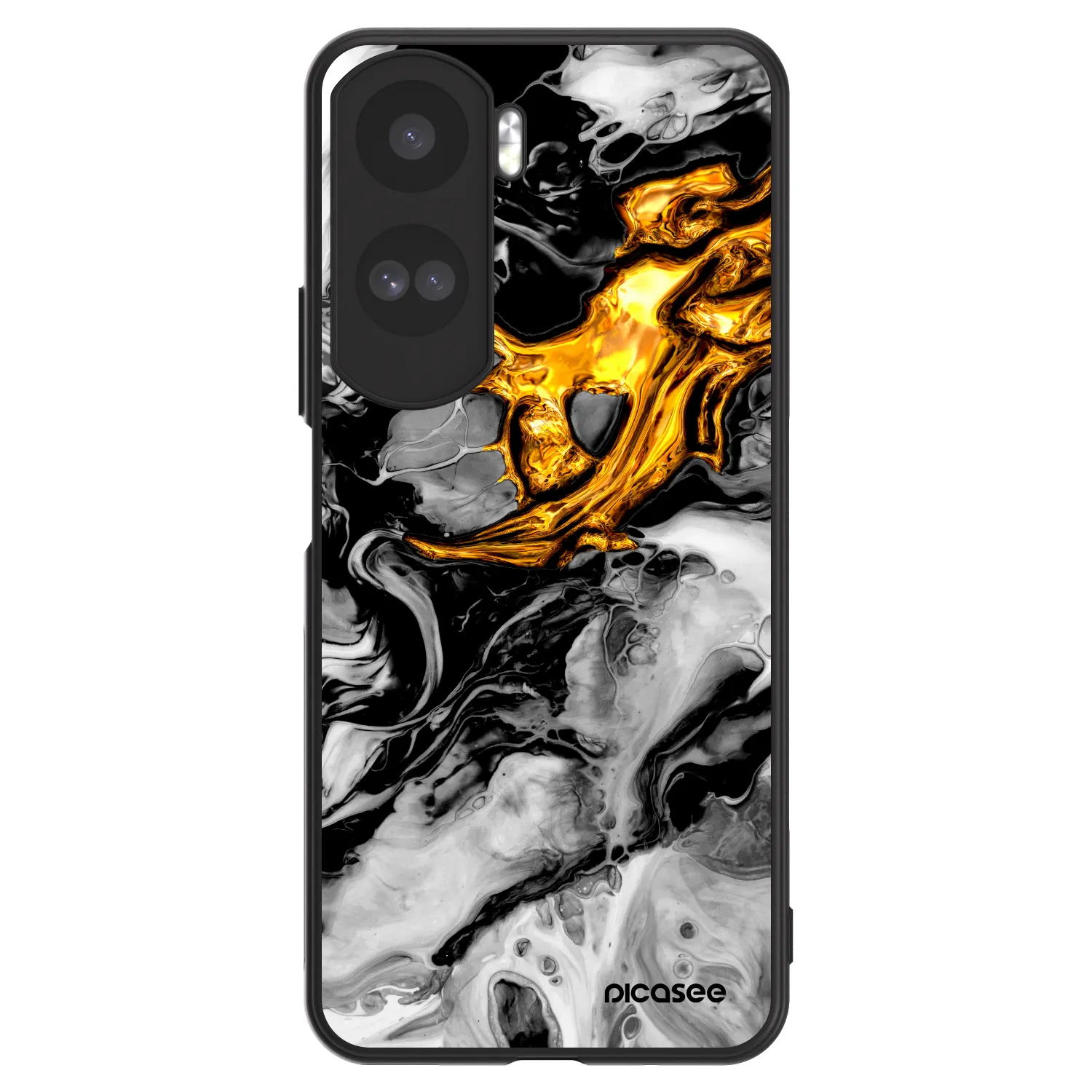 Picasee ULTIMATE CASE na Honor 90 Lite 5G - Black Gold 2
