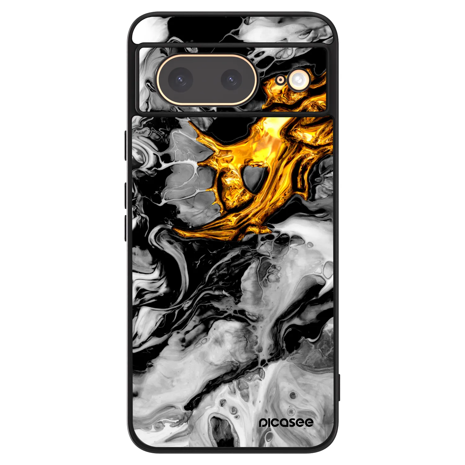Picasee ULTIMATE CASE na Google Pixel 8 - Black Gold 2