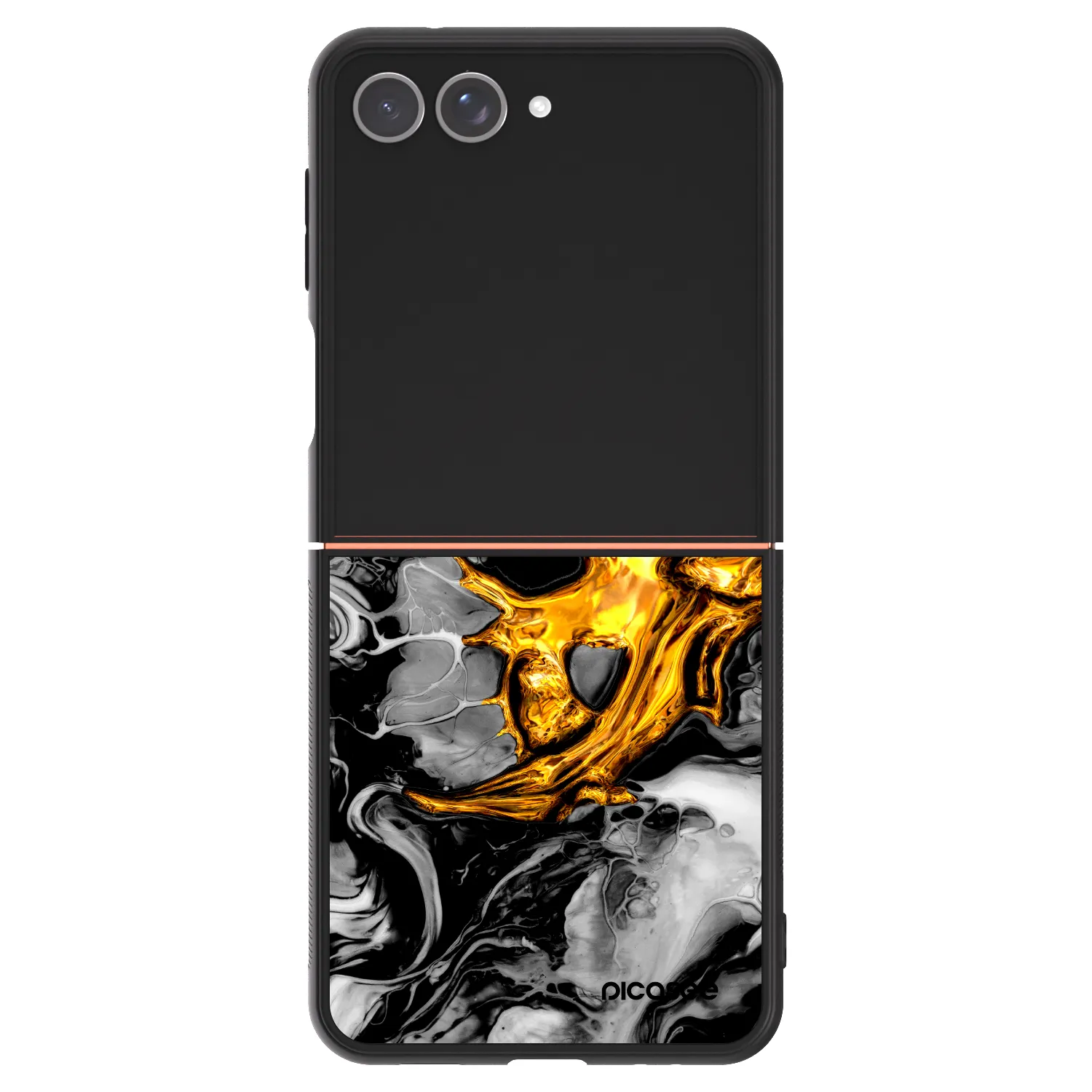 Picasee ULTIMATE CASE na Samsung Galaxy Z Flip7 5G - Black Gold 2