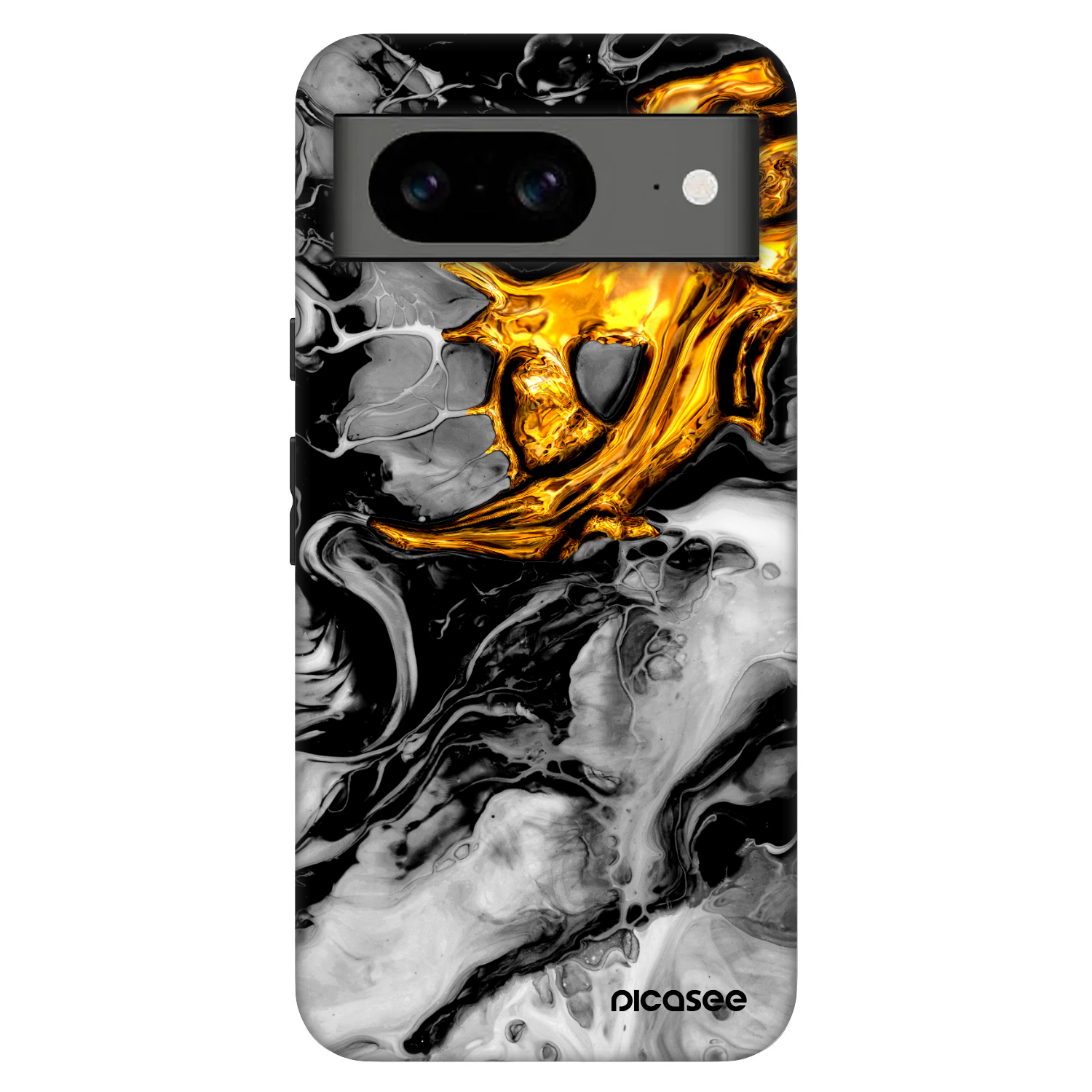 Picasee Fashion Case na Google Pixel 8 Pro - Black Gold 2