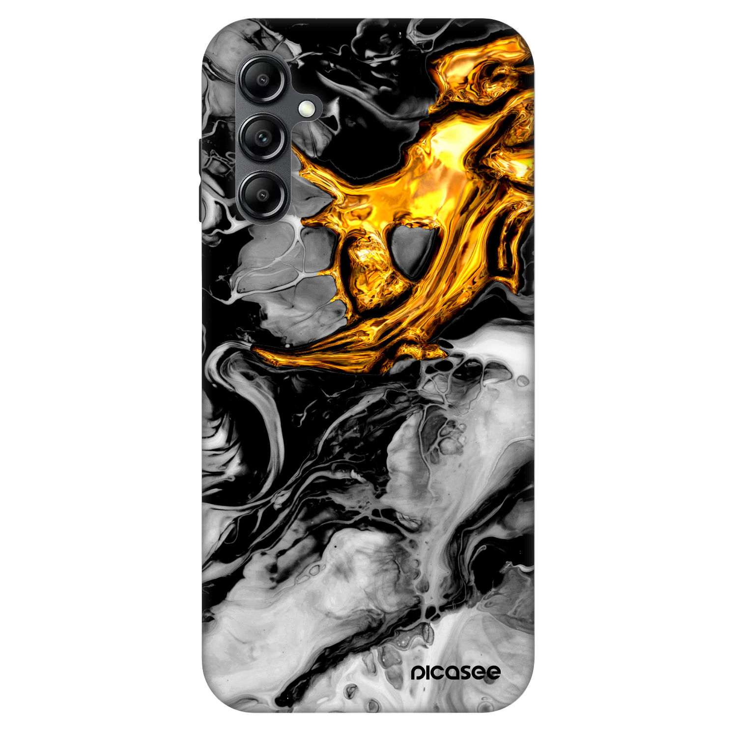 Picasee Fashion Case na Samsung Galaxy A16 5G - Black Gold 2