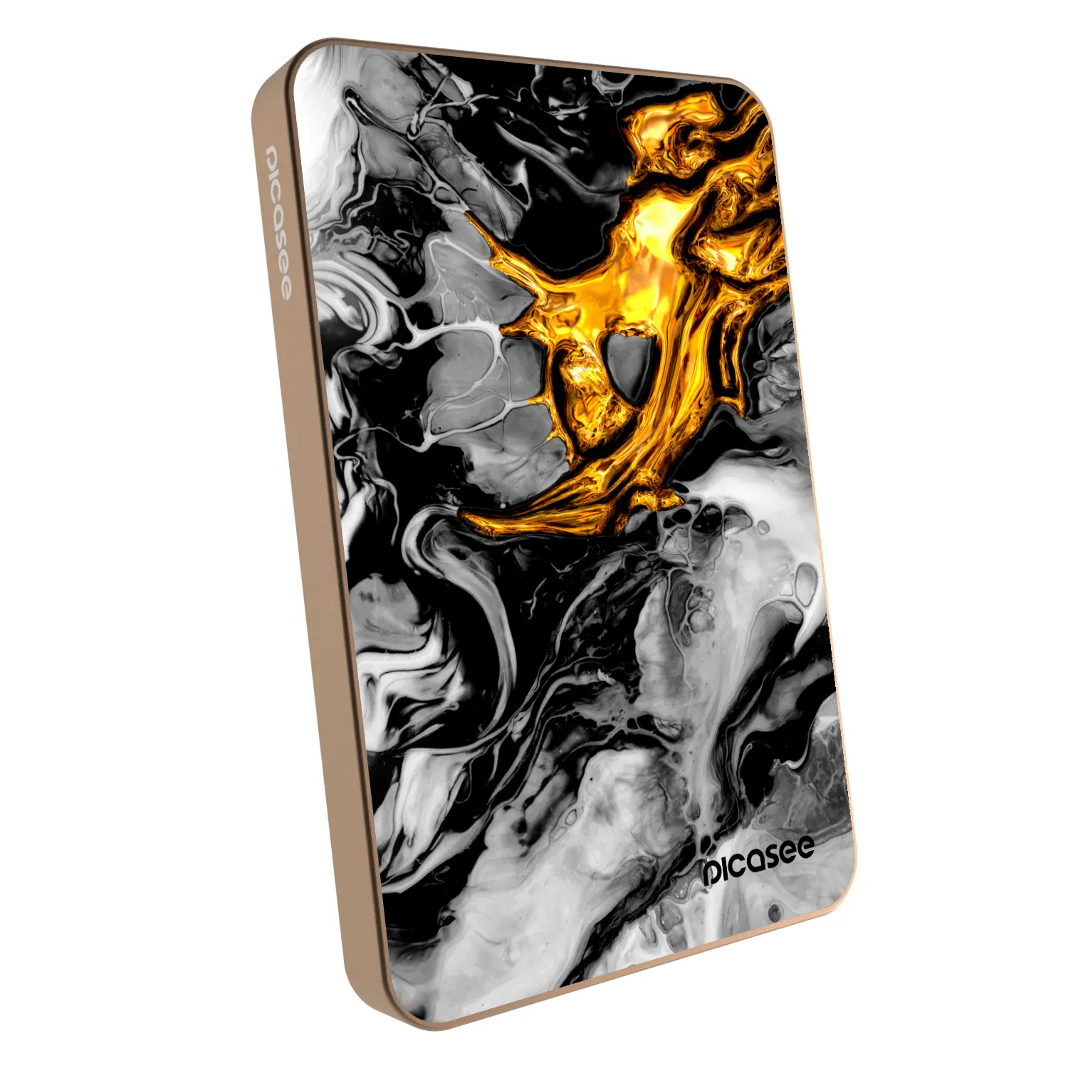 Picasee Powerbank z MagSafe 5 000 mAh Złoty - Black Gold 2