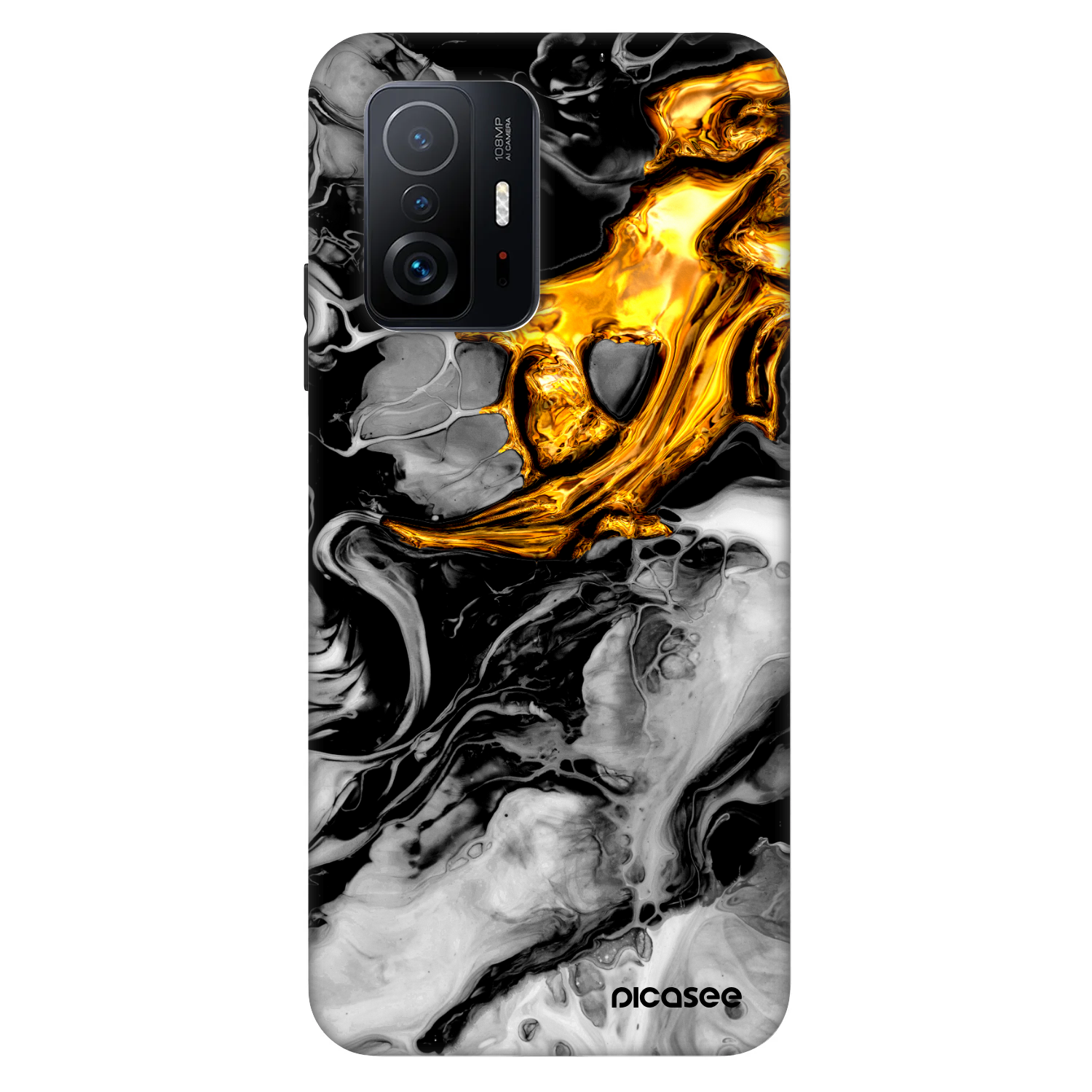 Picasee Fashion Case na Xiaomi 11T - Black Gold 2