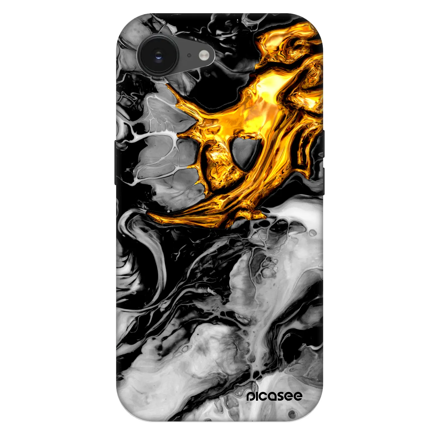 Picasee Fashion Case MagSafe na Apple iPhone 17e - Black Gold 2