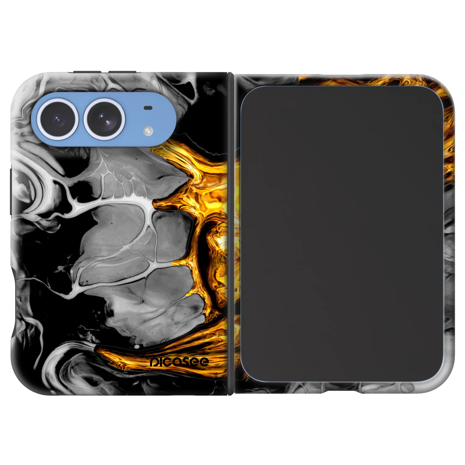Picasee Fashion Case MagSafe na Apple iPhone Duo - Black Gold 2