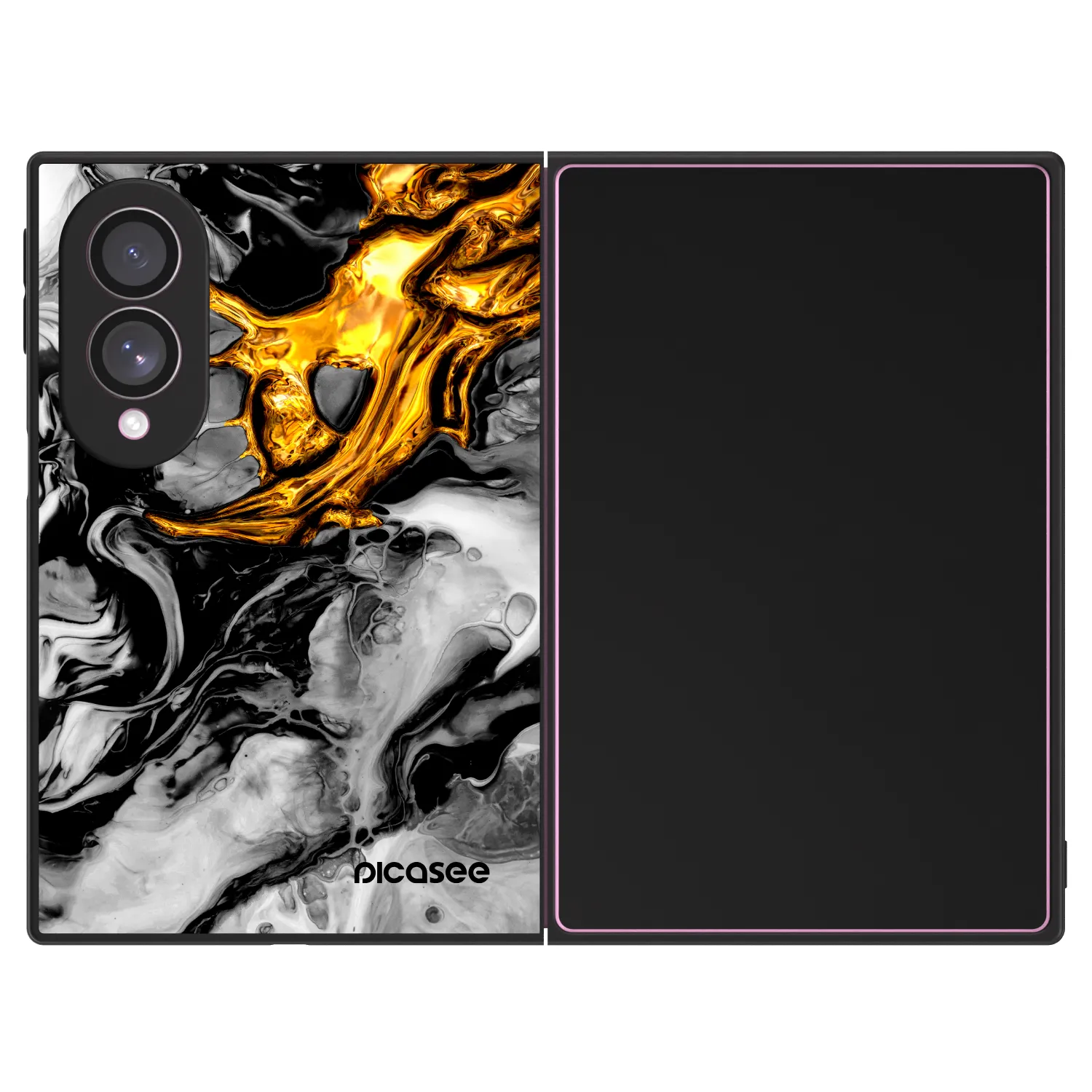 Picasee ULTIMATE CASE na Samsung Galaxy Z Fold8 5G - Black Gold 2