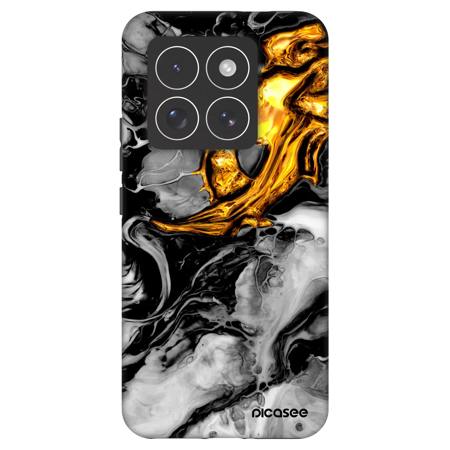 Picasee Fashion Case na Xiaomi 14 Pro - Black Gold 2