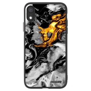 Picasee ULTIMATE CASE na Apple iPhone XR - Black Gold 2