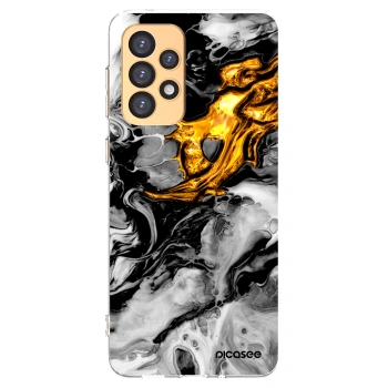 Picasee silikonowe przeźroczyste etui na Samsung Galaxy A33 5G A336 - Black Gold 2