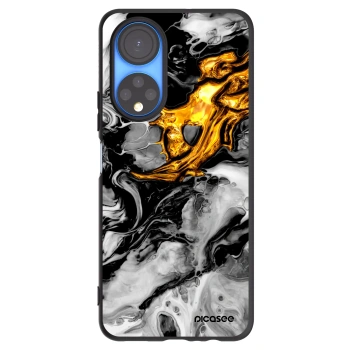 Picasee silikonowe czarne etui na Honor X7 - Black Gold 2