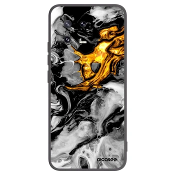 Picasee silikonowe czarne etui na Xiaomi 13 Pro - Black Gold 2