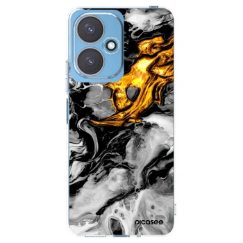 Picasee silikonowe przeźroczyste etui na Xiaomi Redmi 13C 5G - Black Gold 2