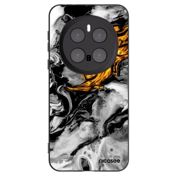Picasee silikonowe czarne etui na Honor Magic7 Pro 5G - Black Gold 2