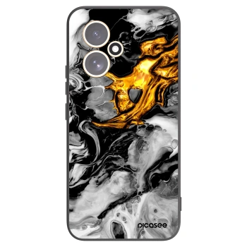 Picasee silikonowe czarne etui na Honor 400 5G - Black Gold 2