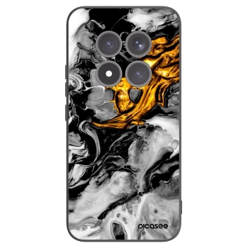 Picasee silikonowe czarne etui na Xiaomi Redmi Note 15 Pro+ - Black Gold 2