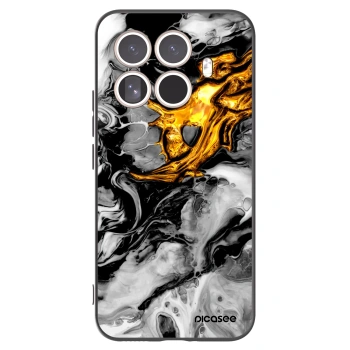 Picasee silikonowe czarne etui na Xiaomi 15T Pro - Black Gold 2