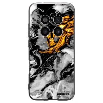 Picasee silikonowe czarne etui na Honor Magic8 Pro 5G - Black Gold 2