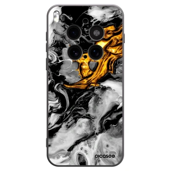 Picasee silikonowe czarne etui na Vivo X300 Pro - Black Gold 2