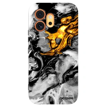 Picasee silikonowe czarne etui na Honor 600 - Black Gold 2