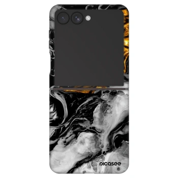 Picasee Fashion Case na Samsung Galaxy Z Flip7 5G - Black Gold 2