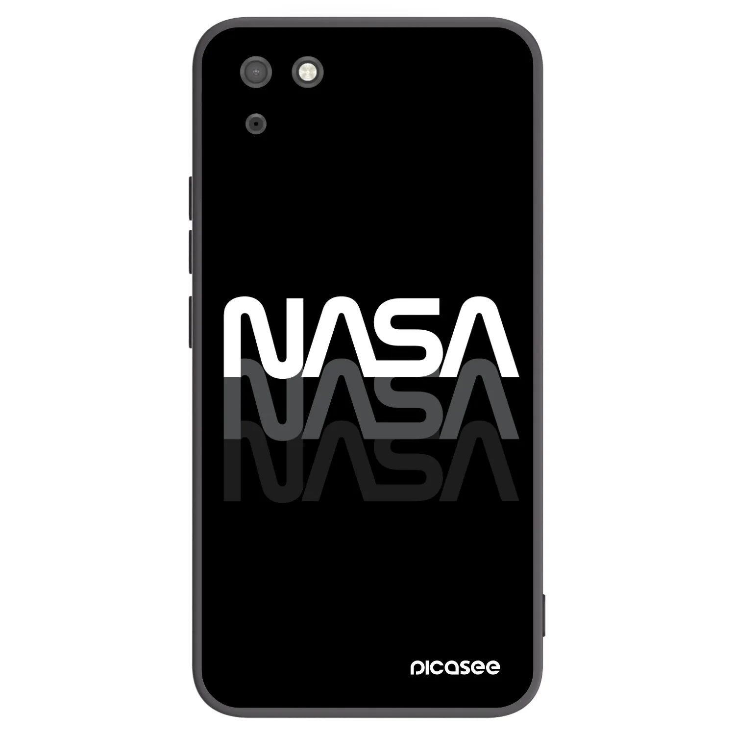 Picasee silikonowe czarne etui na Huawei Y5P - NASA Triple