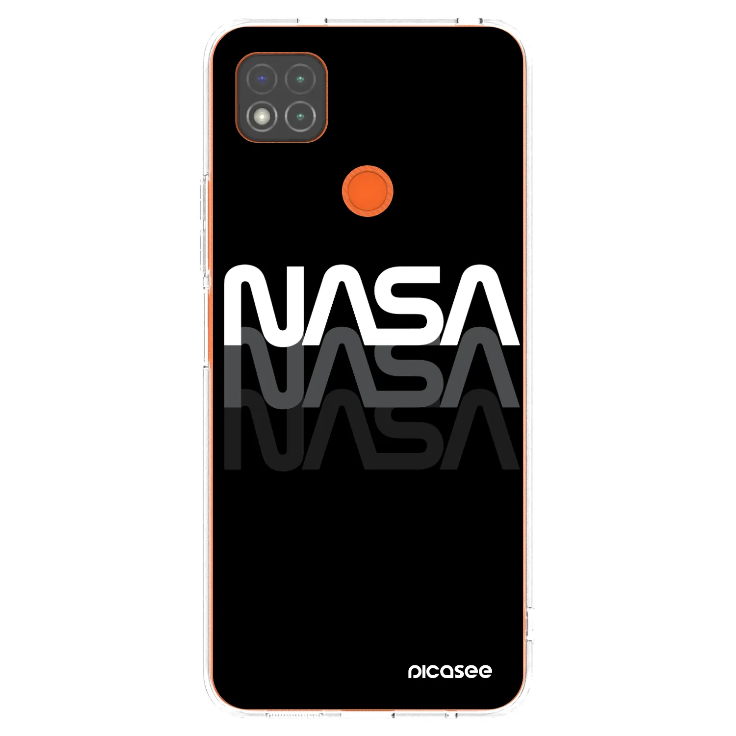 Picasee silikonowe przeźroczyste etui na Xiaomi Redmi 9C - NASA Triple