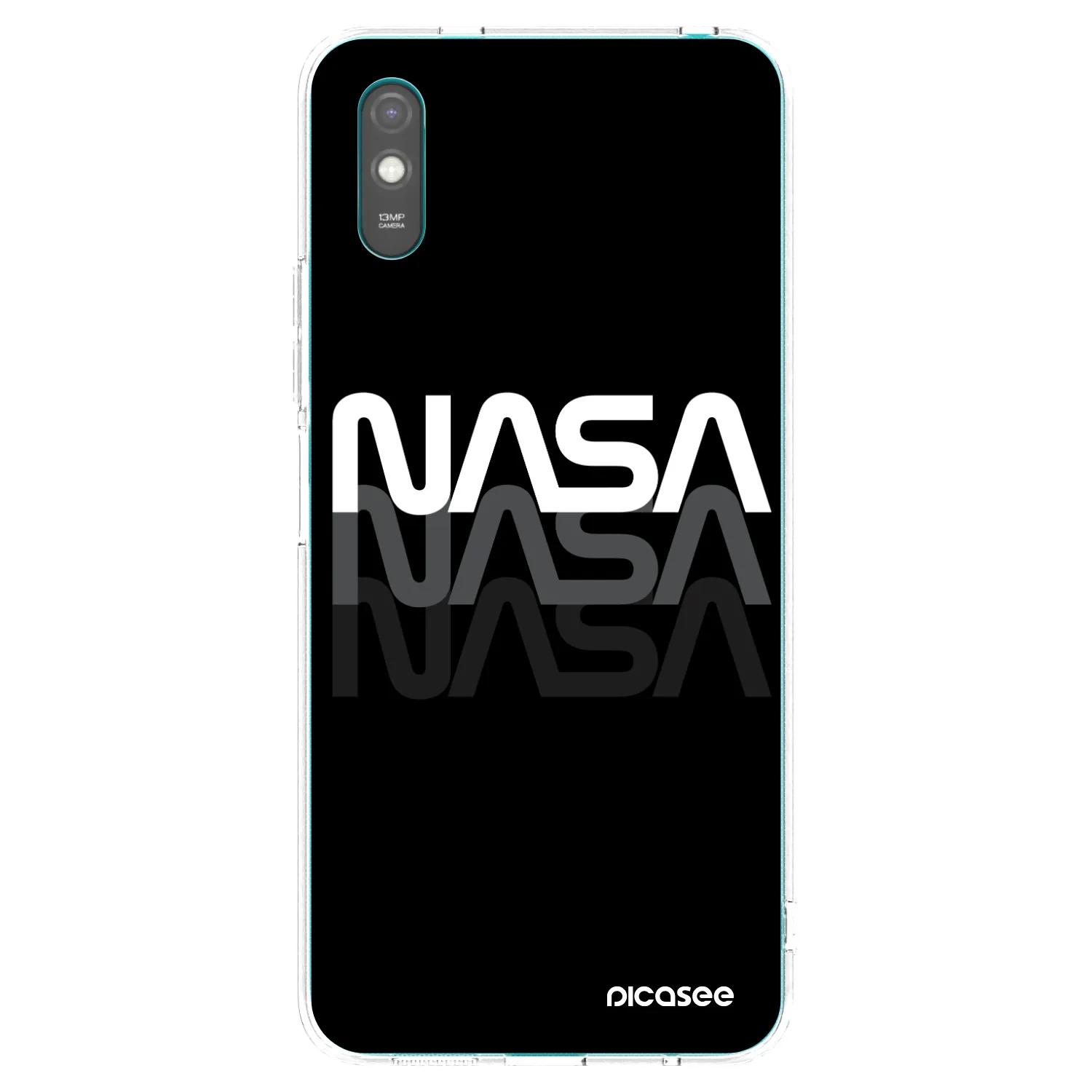 Picasee silikonowe przeźroczyste etui na Xiaomi Redmi 9A - NASA Triple