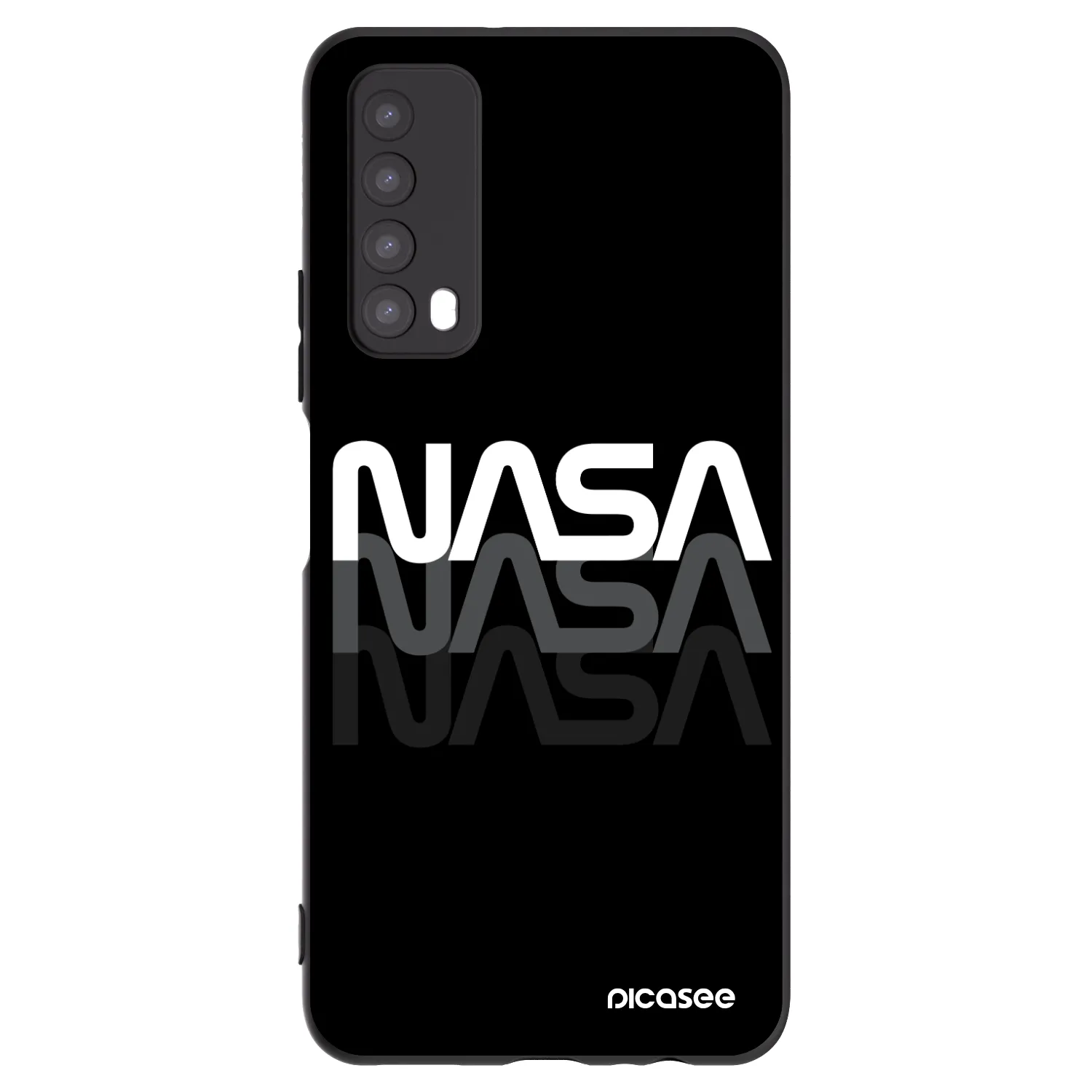 Picasee silikonowe czarne etui na Huawei P Smart 2021 - NASA Triple