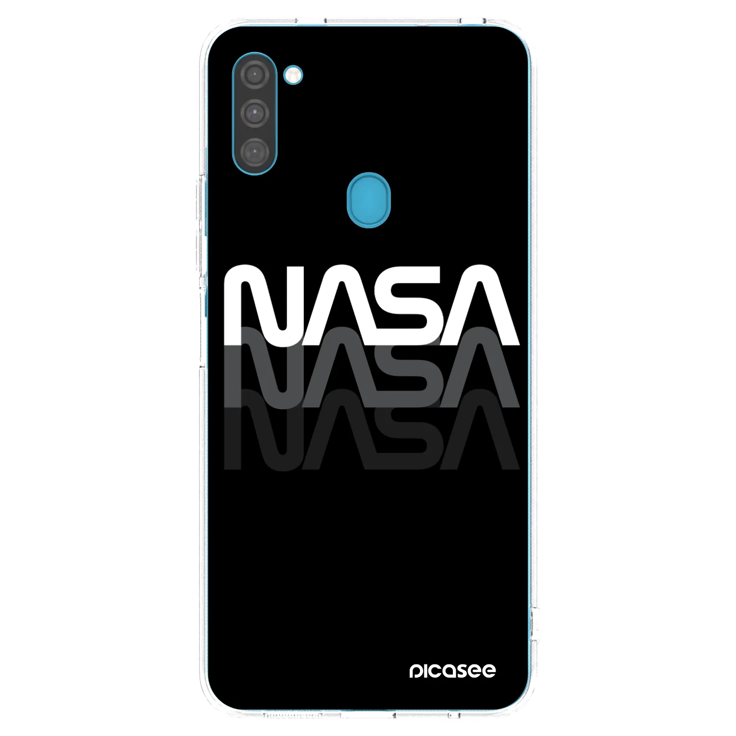 Picasee silikonowe przeźroczyste etui na Samsung Galaxy M11 - NASA Triple