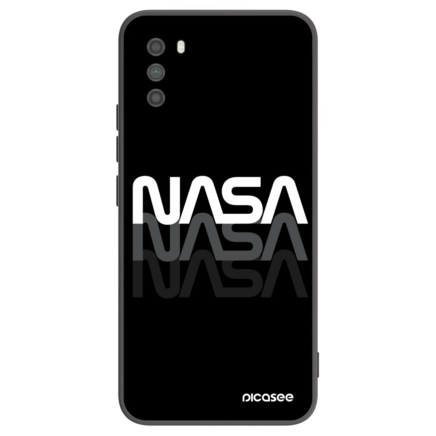 Picasee silikonowe czarne etui na Xiaomi Poco M3 - NASA Triple
