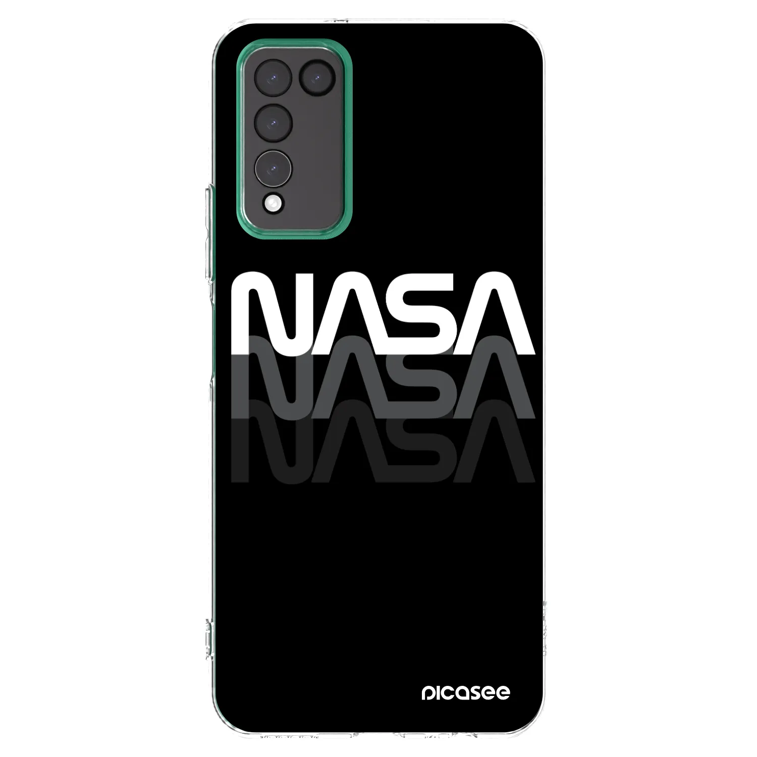 Picasee silikonowe przeźroczyste etui na Honor 10X Lite - NASA Triple