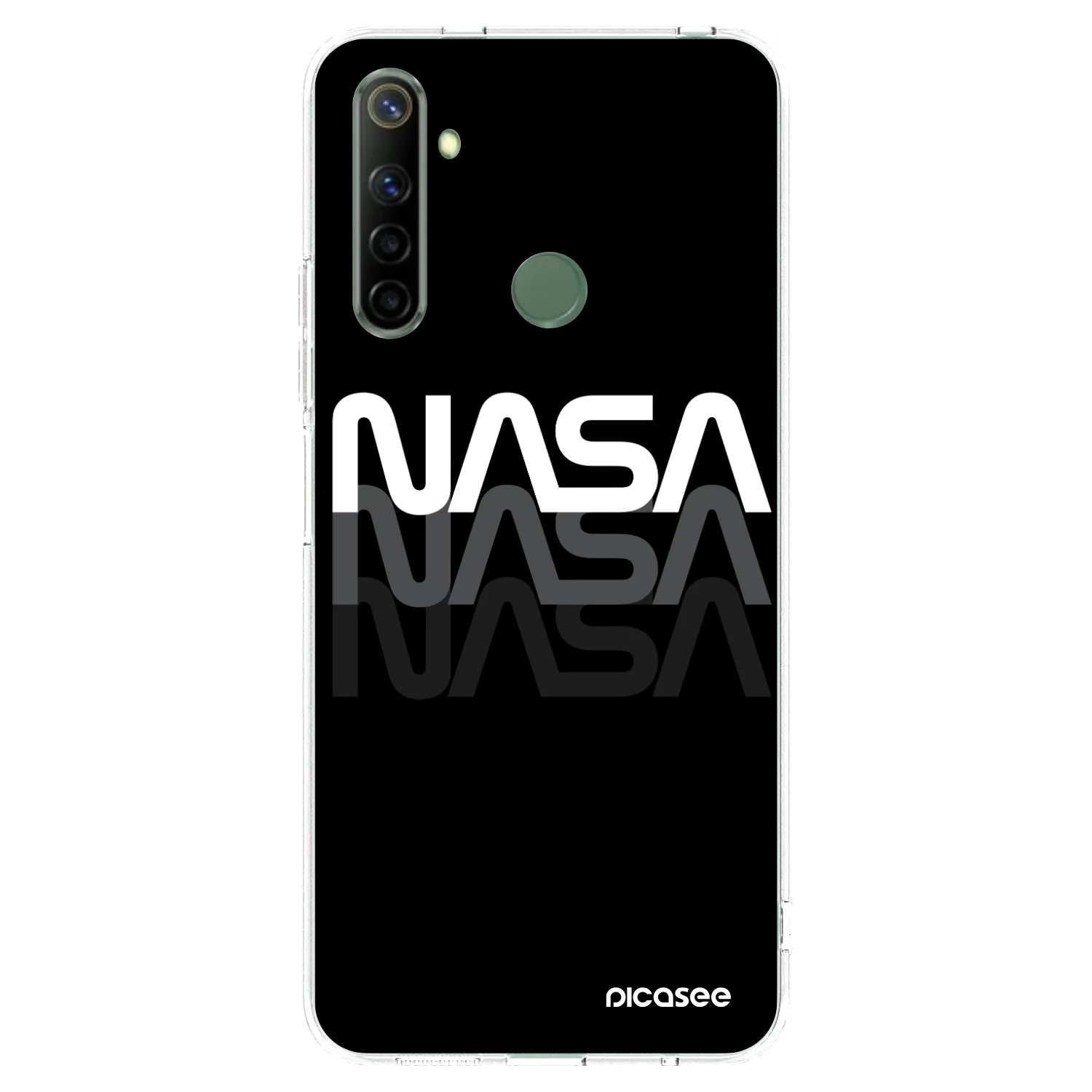 Picasee silikonowe przeźroczyste etui na Realme 6i - NASA Triple