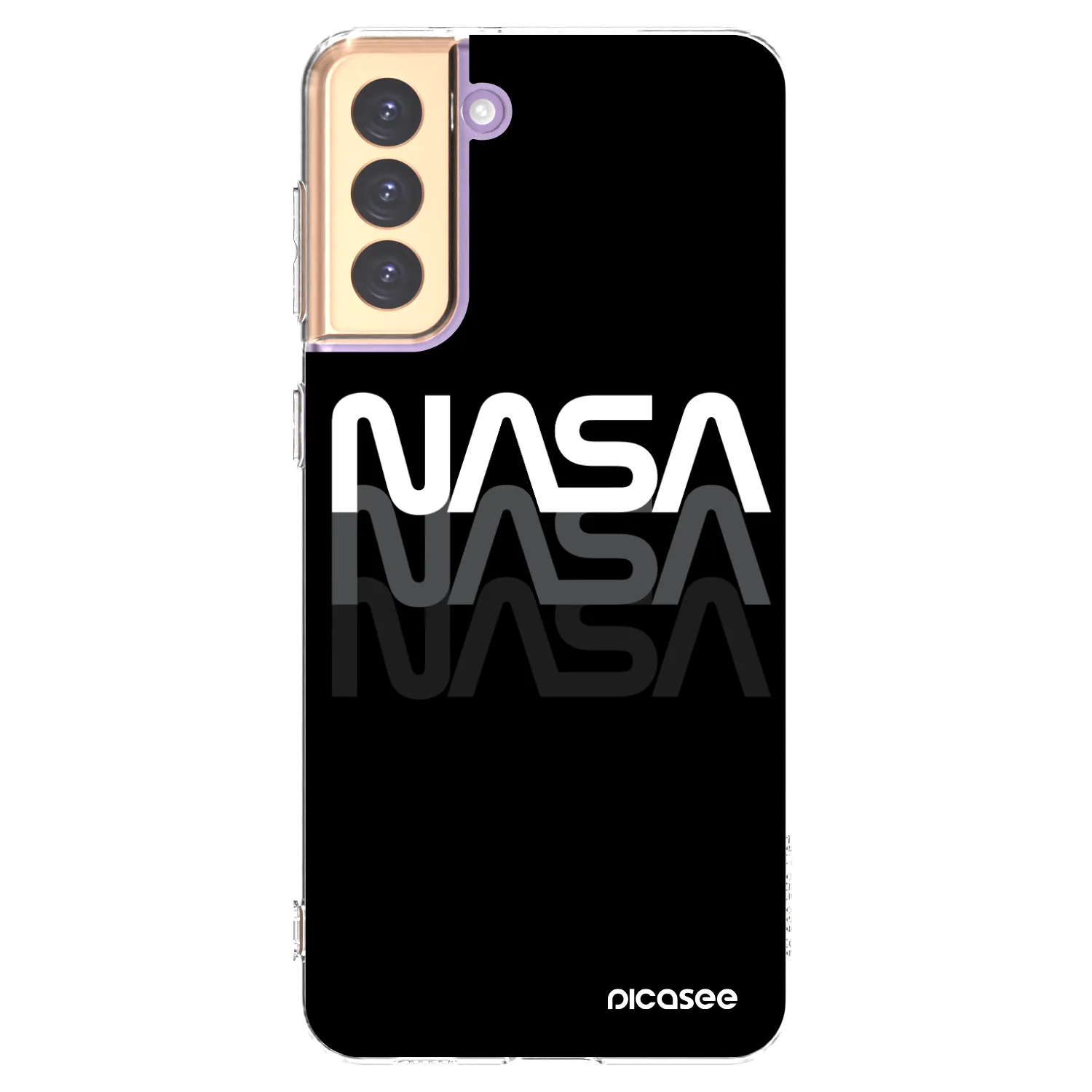 Picasee silikonowe przeźroczyste etui na Samsung Galaxy S21+ 5G G996F - NASA Triple