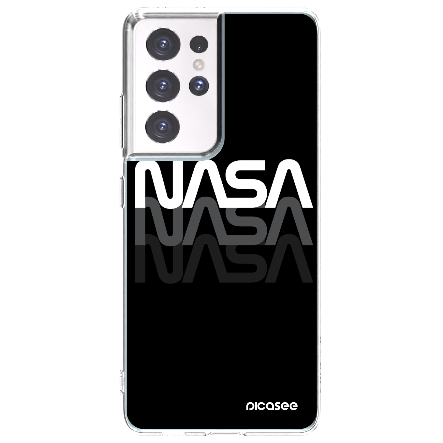 Picasee silikonowe przeźroczyste etui na Samsung Galaxy S21 Ultra 5G G998B - NASA Triple