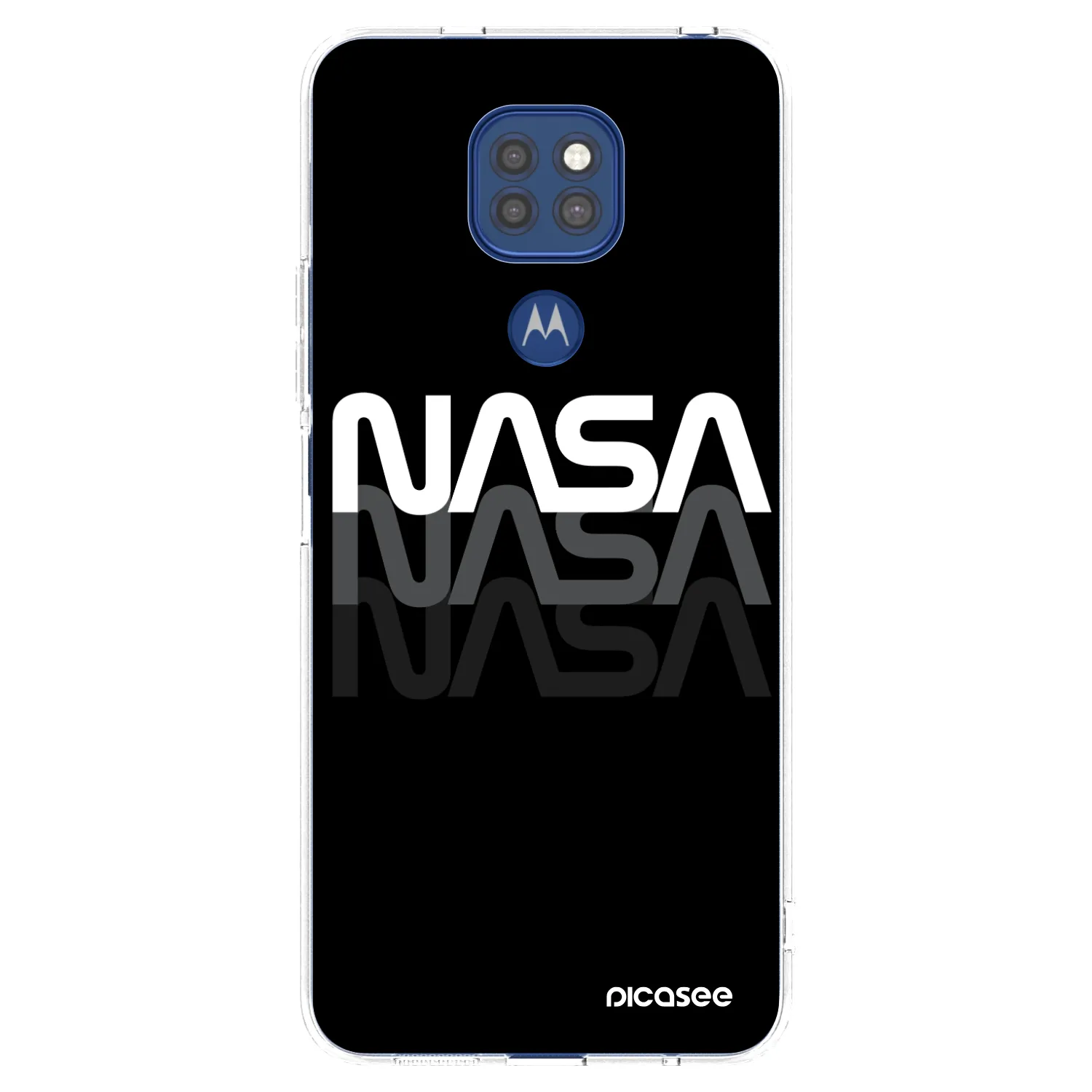 Picasee silikonowe przeźroczyste etui na Motorola Moto G9 Play - NASA Triple