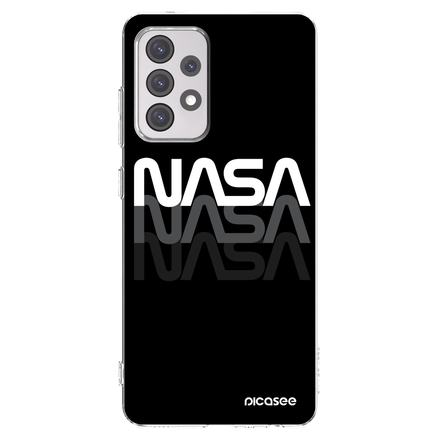Picasee silikonowe przeźroczyste etui na Samsung Galaxy A52 5G A525F - NASA Triple