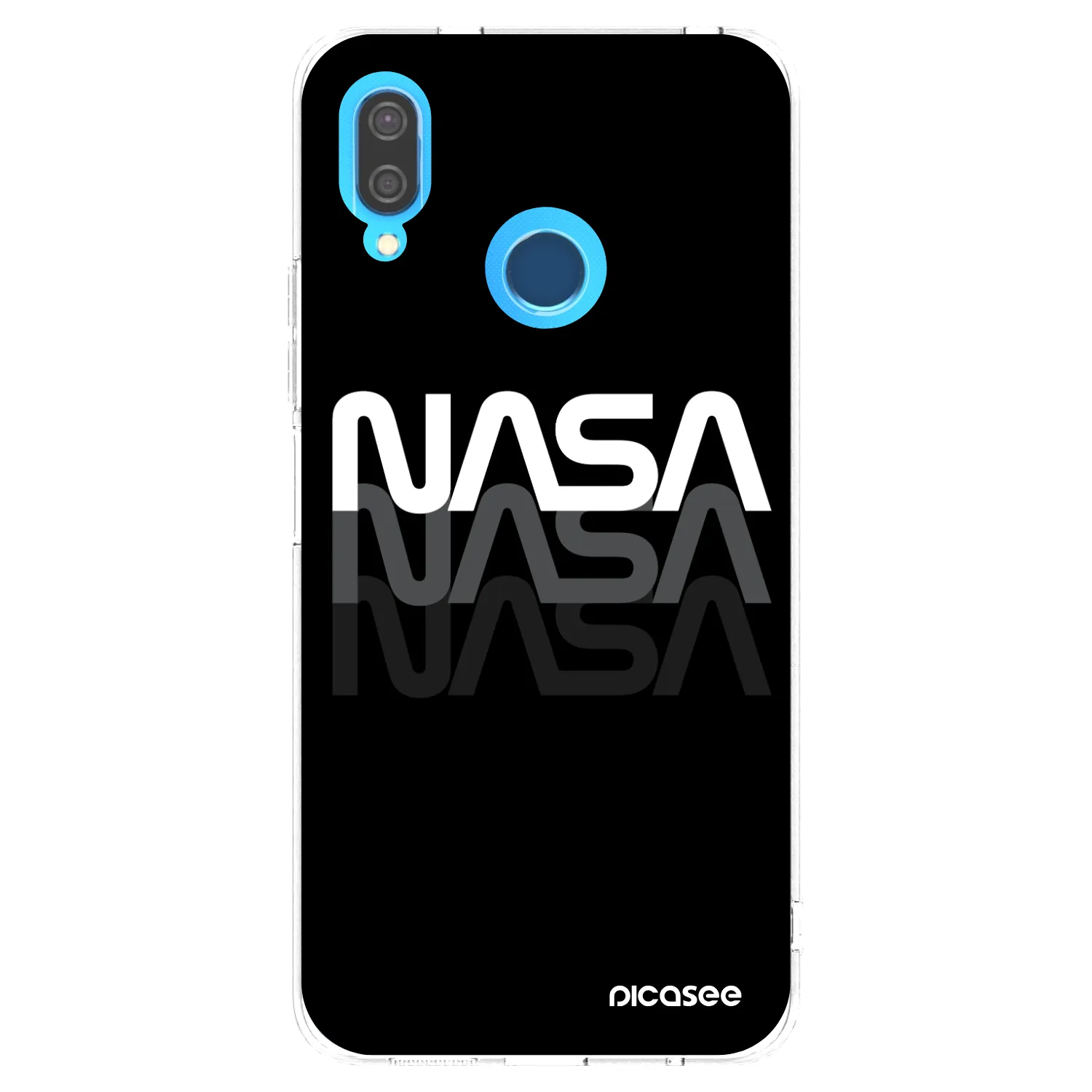 Picasee silikonowe przeźroczyste etui na Huawei P20 Lite - NASA Triple
