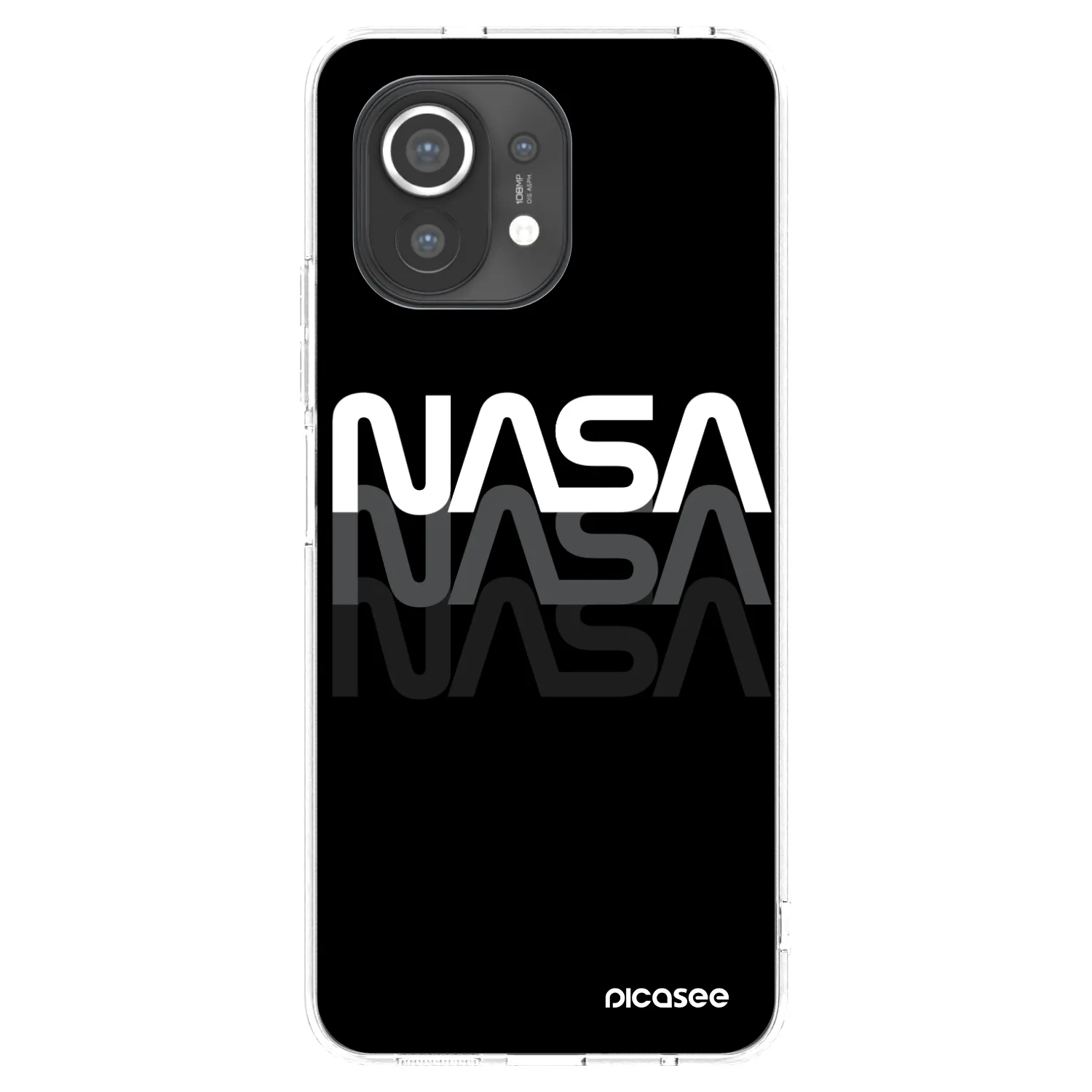Picasee silikonowe przeźroczyste etui na Xiaomi Mi 11 - NASA Triple